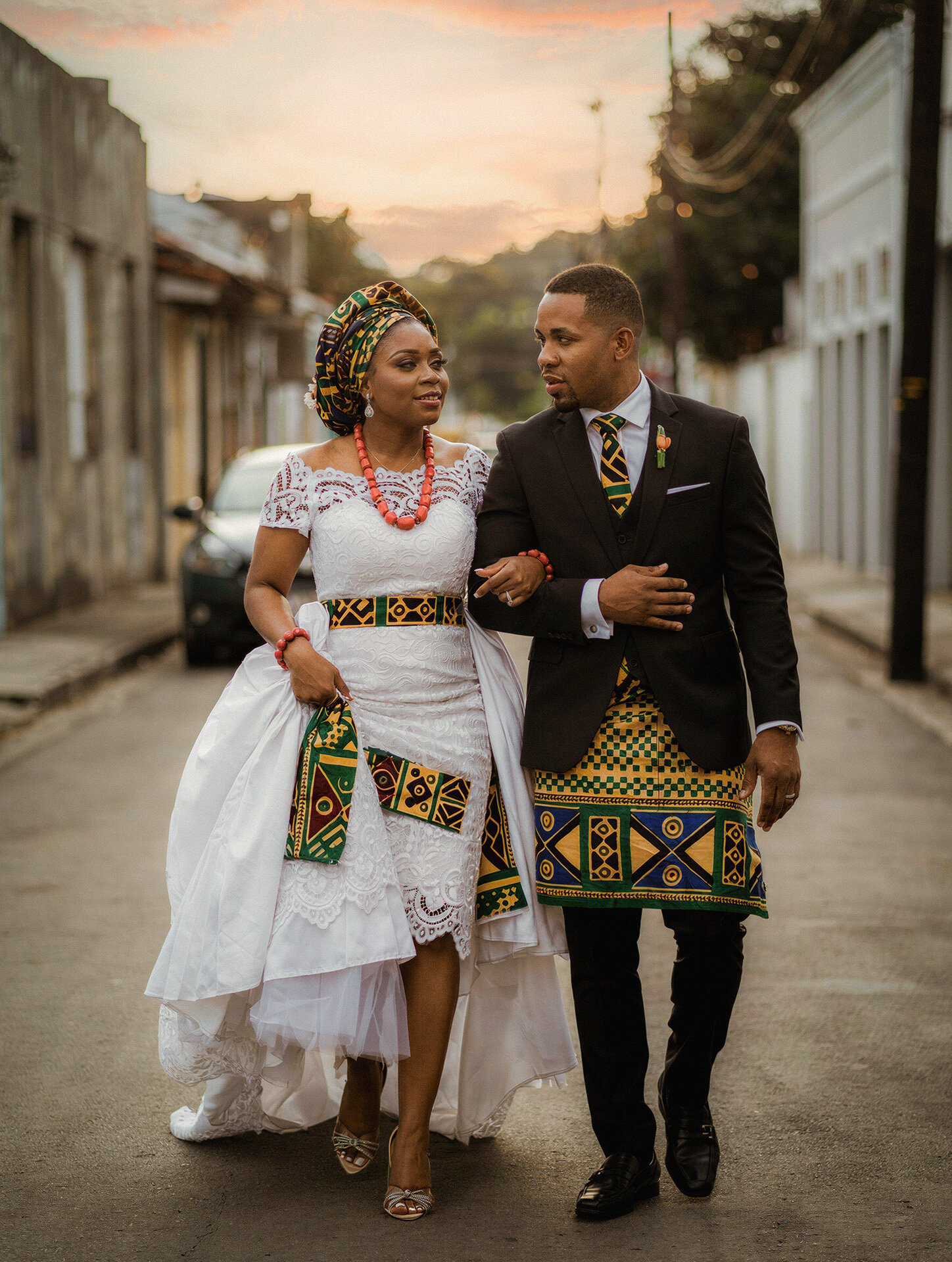 Negril Jamaica destination wedding photography at sunset