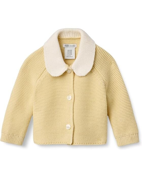 Butter Yellow Collared Cardigan — Sweaters & Layers fall family photo outfit idea