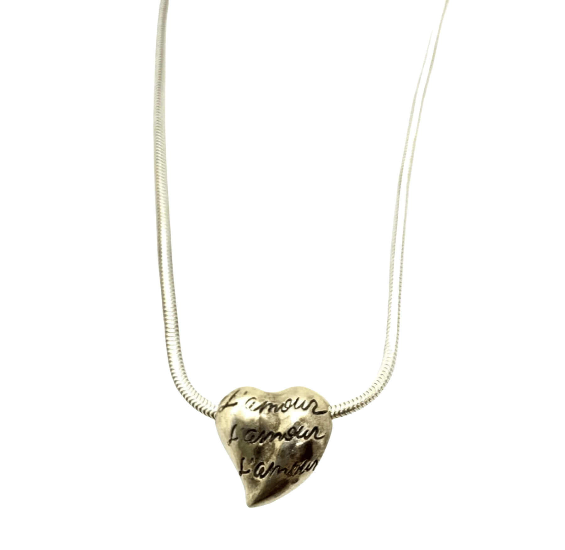 Carolee Sterling Silver Heart Pendant Necklace