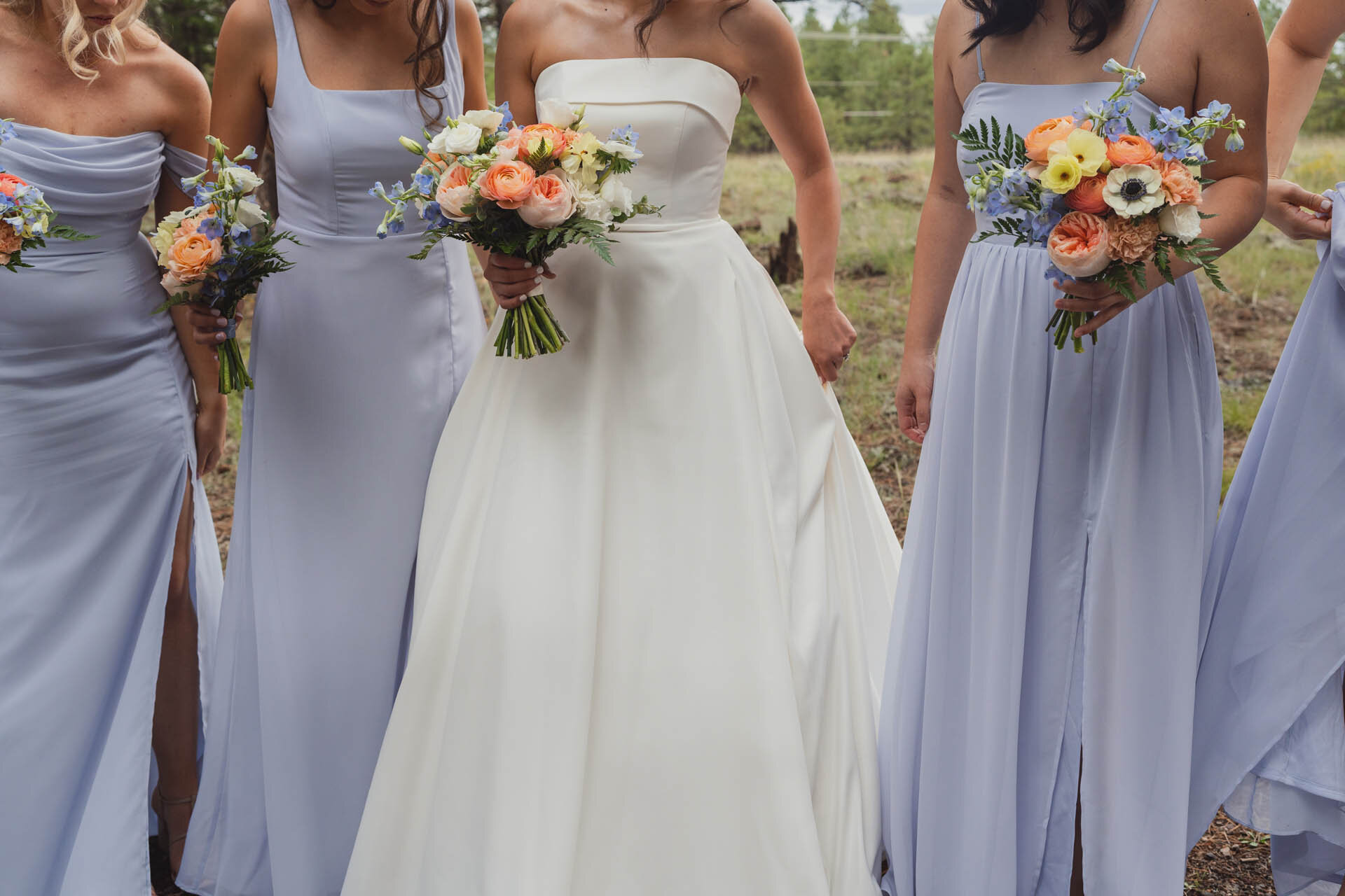 Couple in wedding attire during a Flagstaff, Arizona elopement at Little America