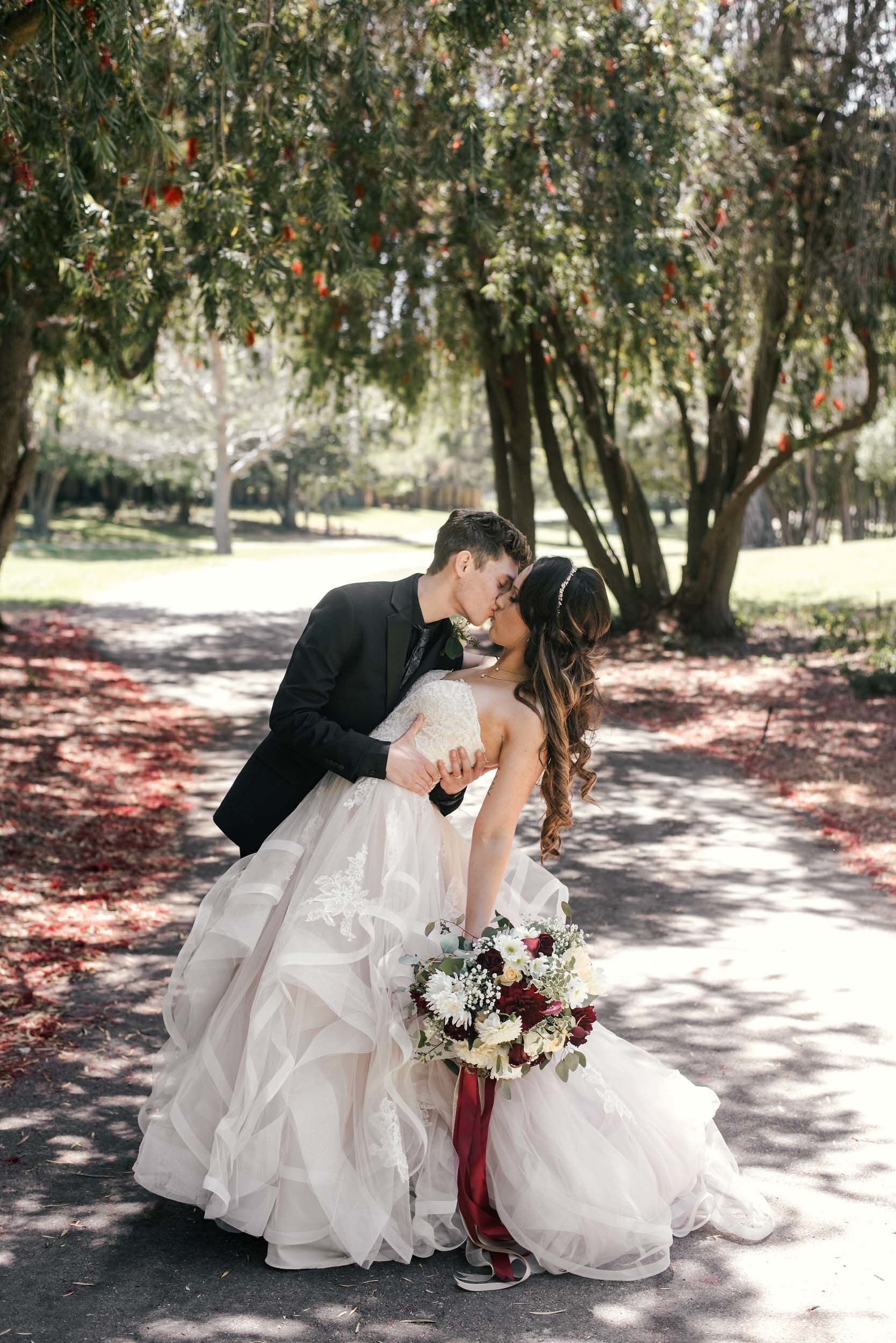 Alyssa and her husband on their wedding day