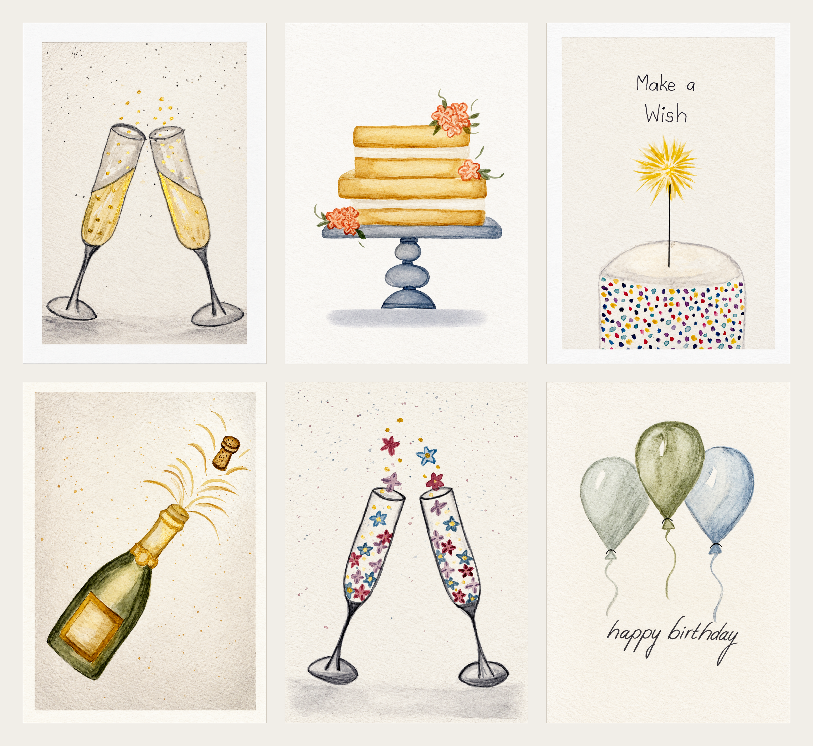 The Celebrations Collection — all six designs