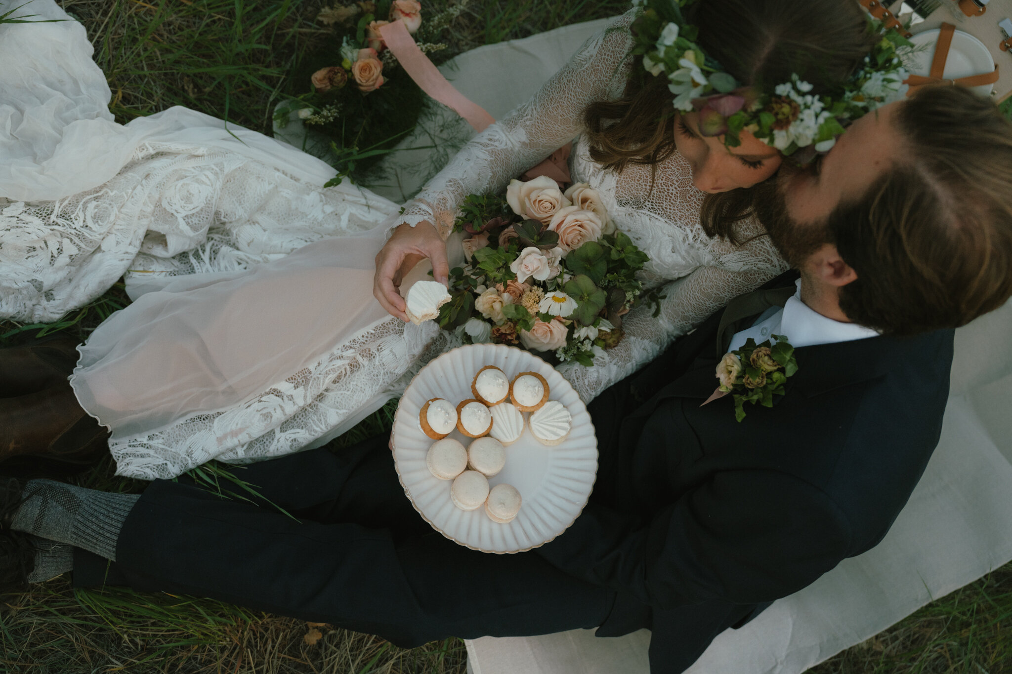 Elopement permit paperwork and rings laid on a wooden surface in Flagstaff Arizona