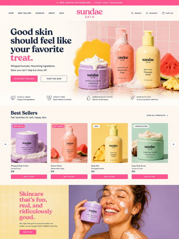 Ecommerce website design by Heinz Design Creative