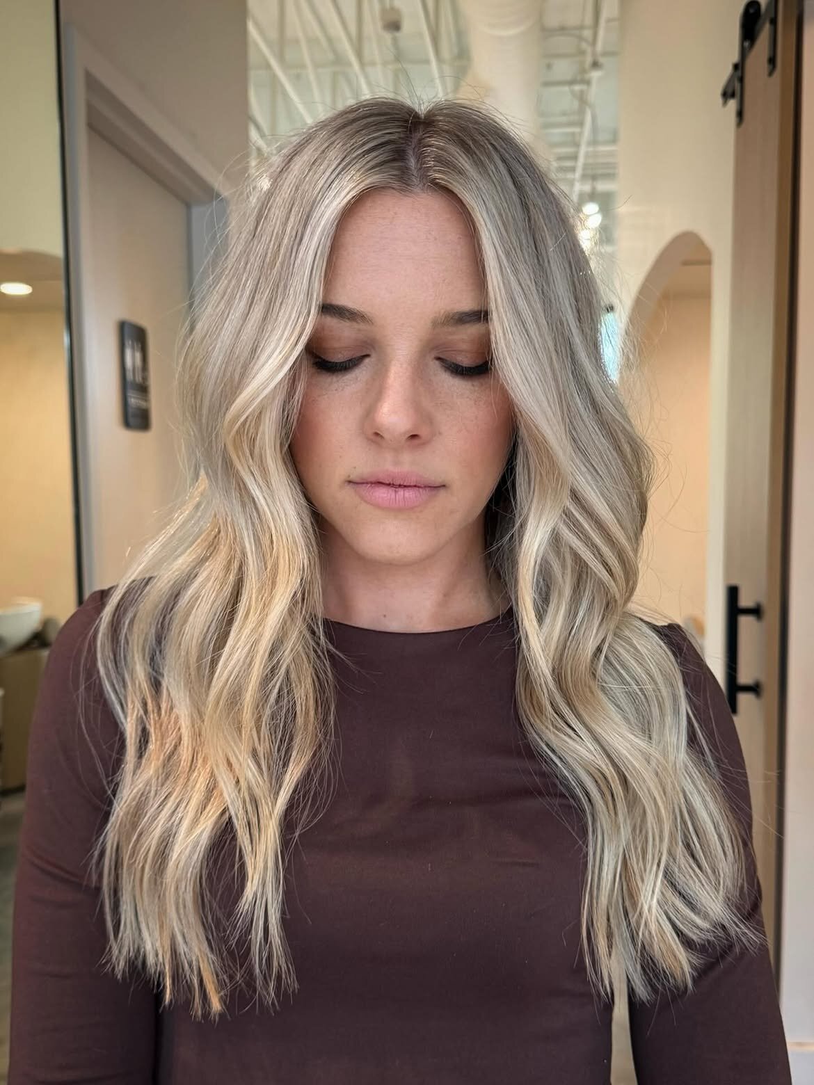 Custom blonde color and hair extensions at Echelon Salon in Eagle, Idaho