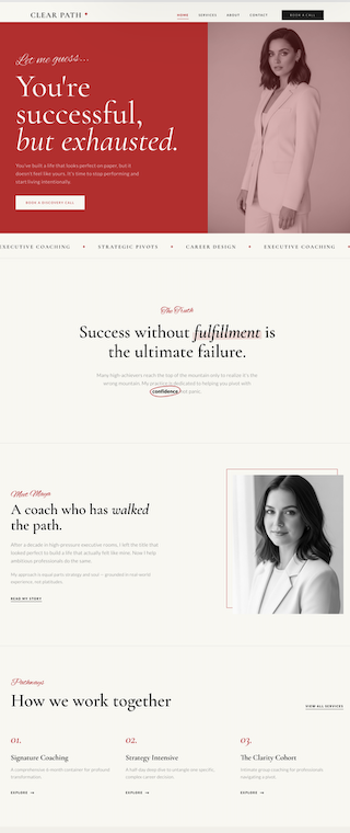 Clear Path homepage