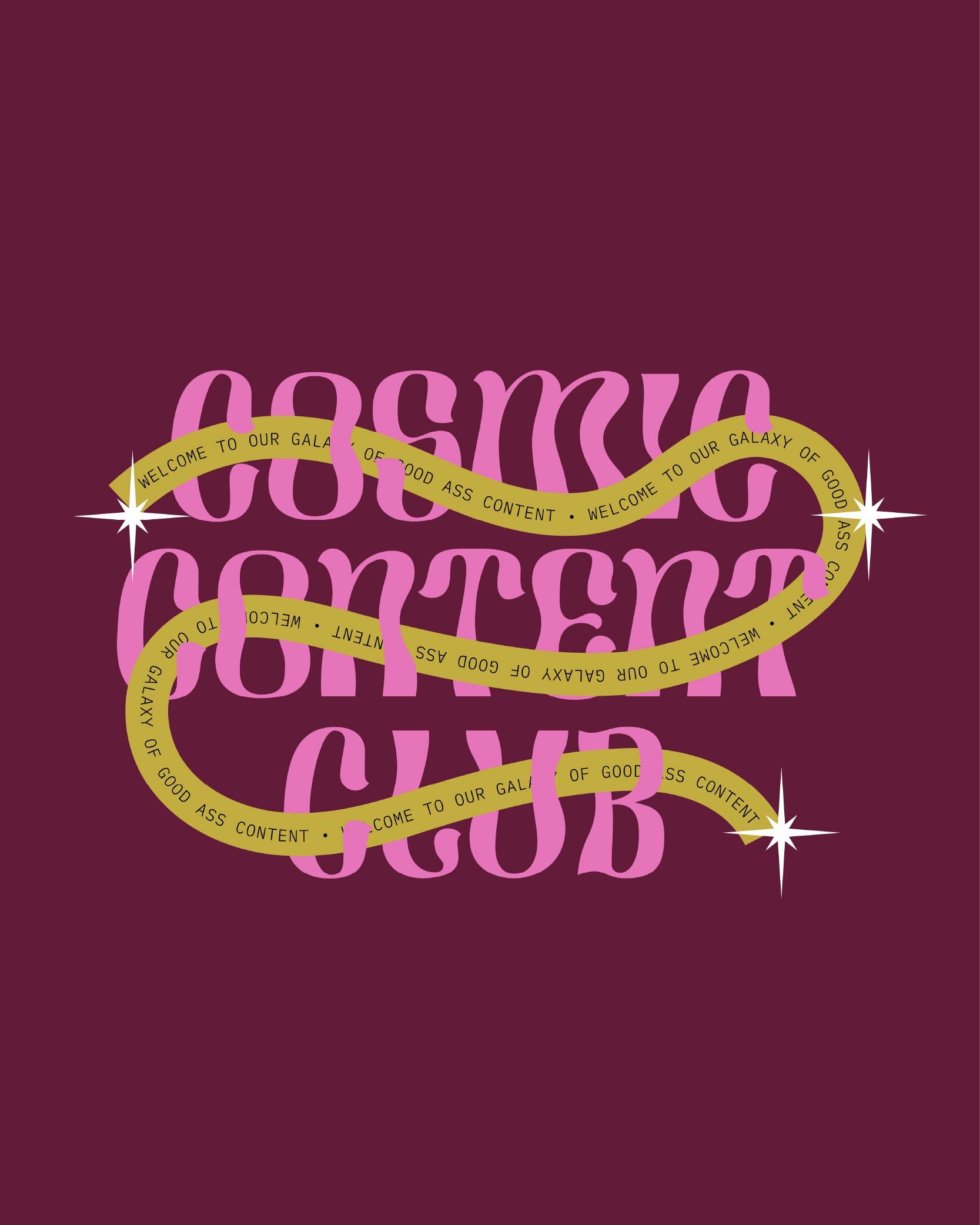 Cosmic Content Club Y2K-inspired brand identity