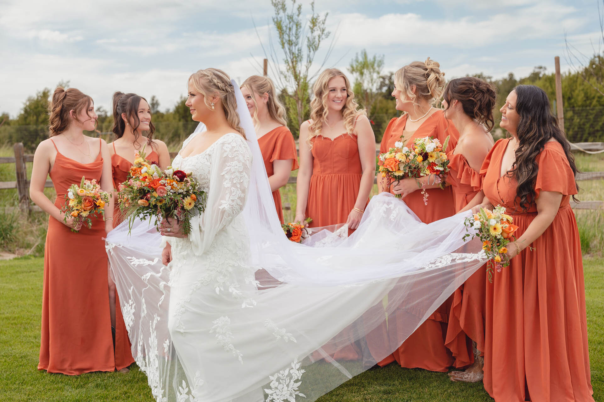 Intimate elopement ceremony in Flagstaff Arizona pine forest with just two witnesses