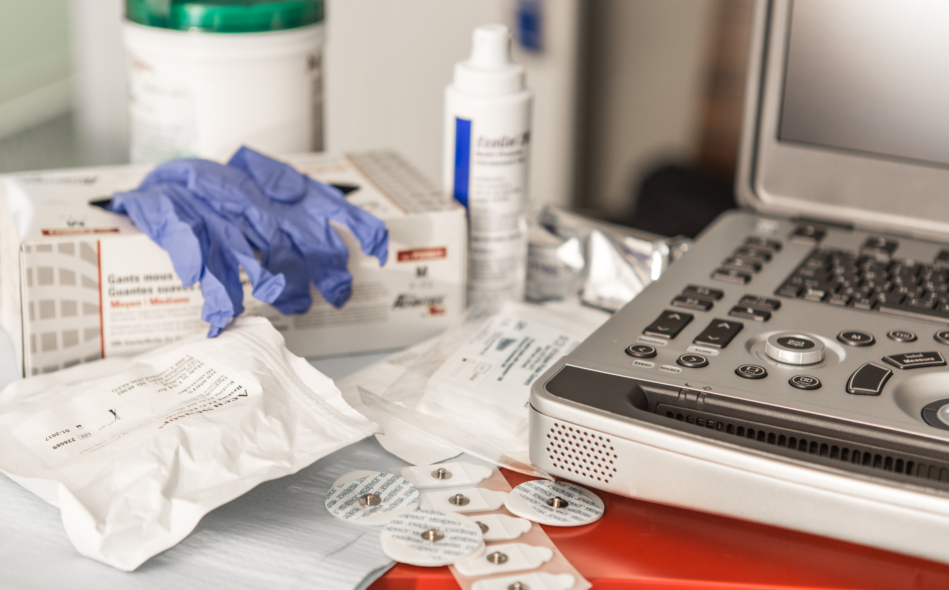 Ultrasound machine and supplies