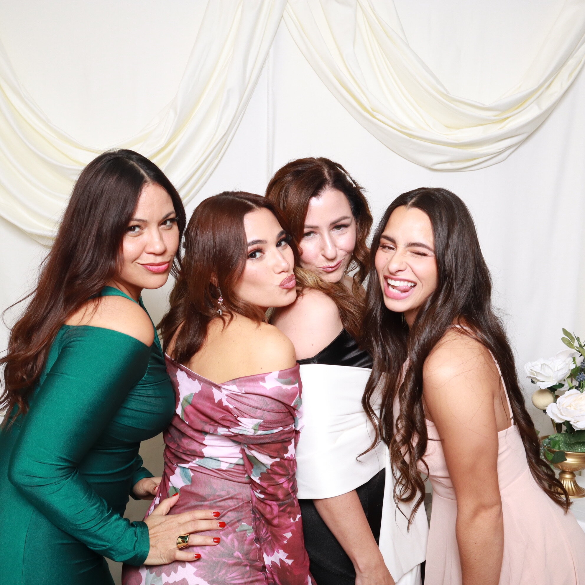 Wedding guests using Strata Booth at an Orlando reception