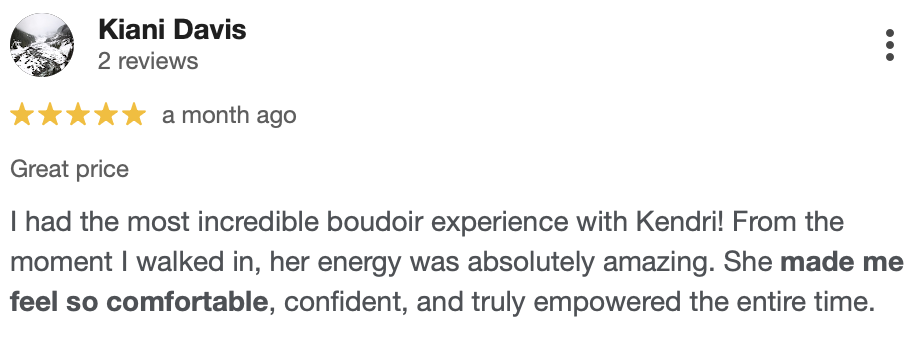 Client review screenshot