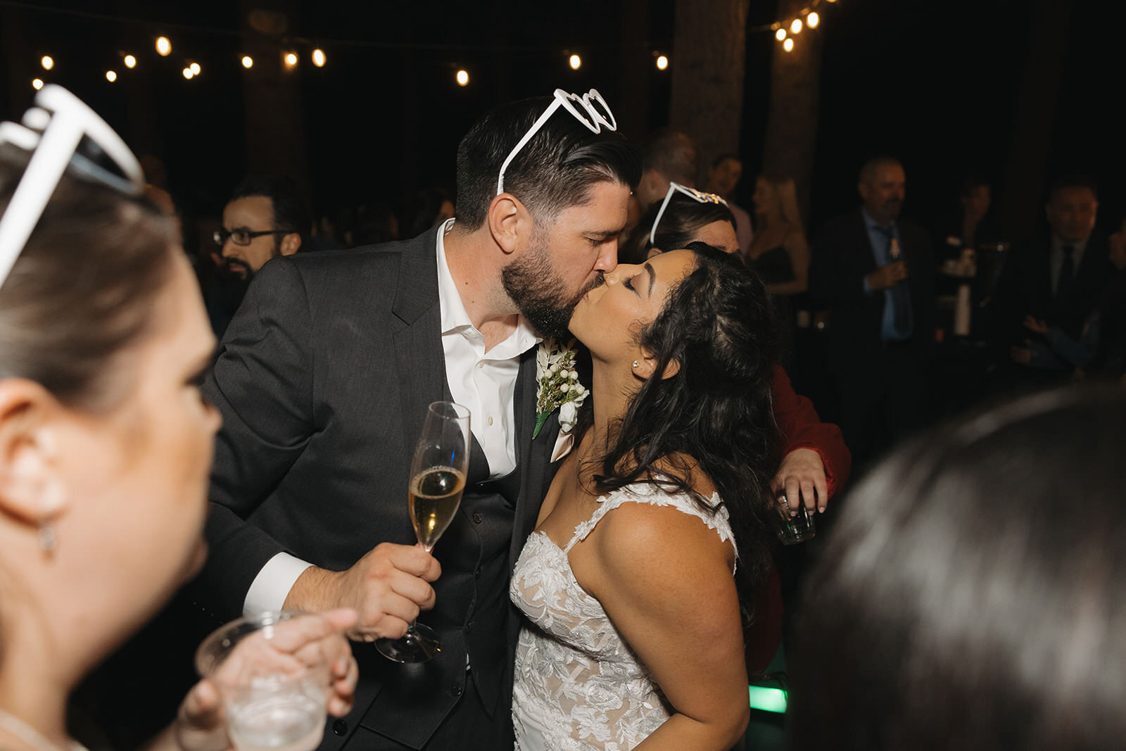 Guests celebrating on the dance floor