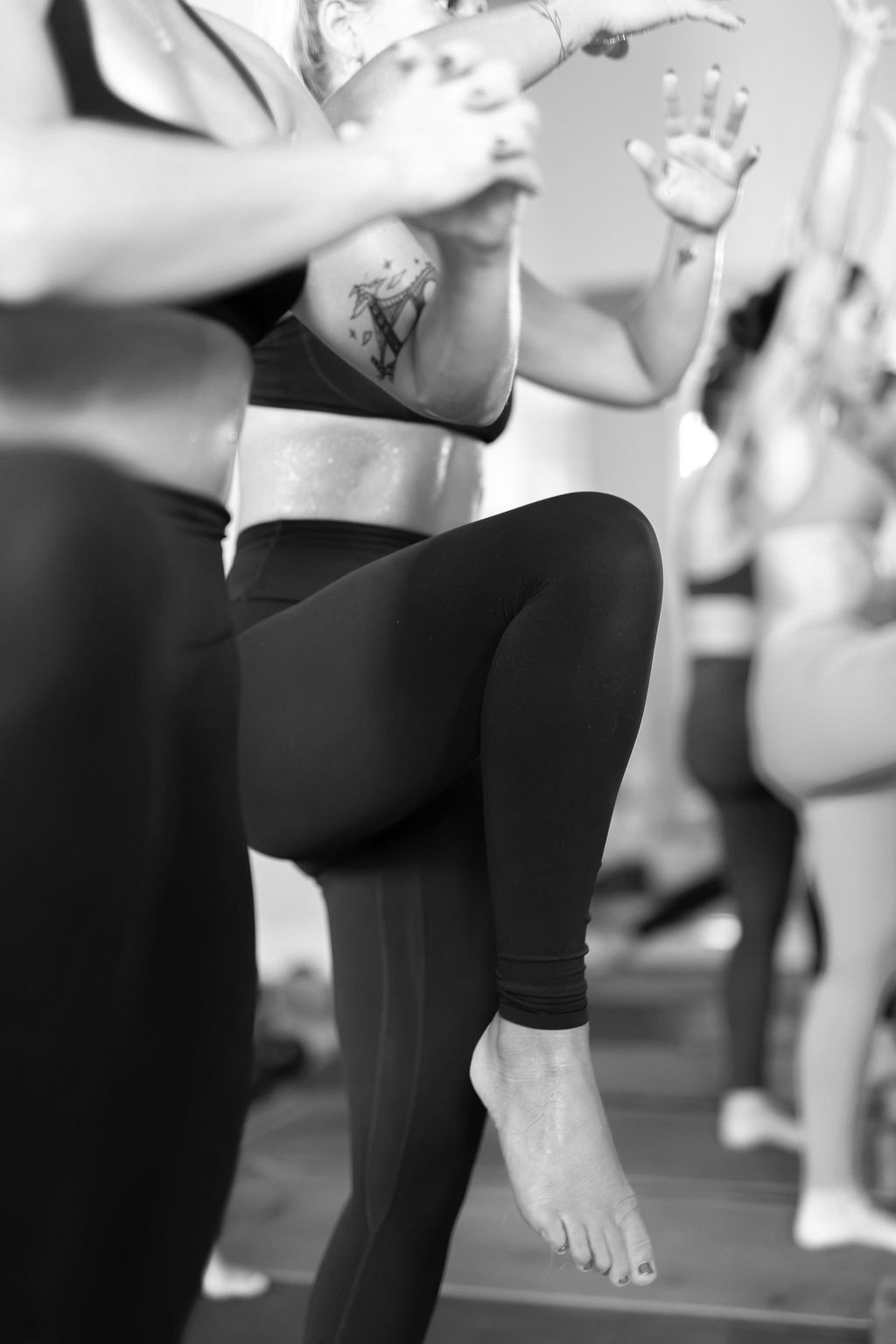 People doing yoga cardio
