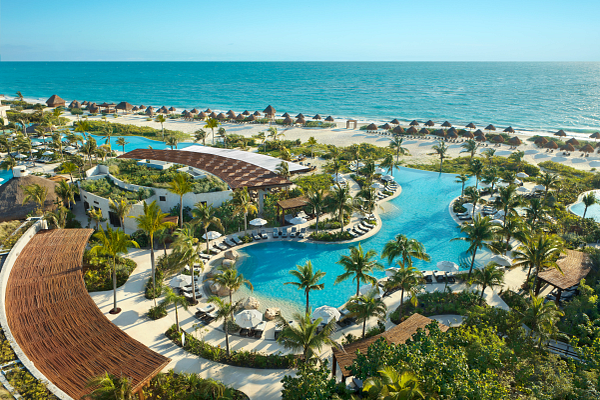 Pool and resort grounds at Secrets Playa Blanca