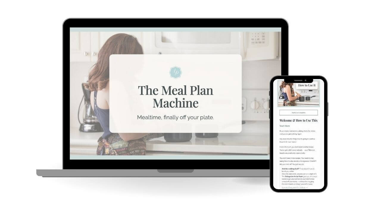 The Meal Plan Machine shown on a laptop and phone