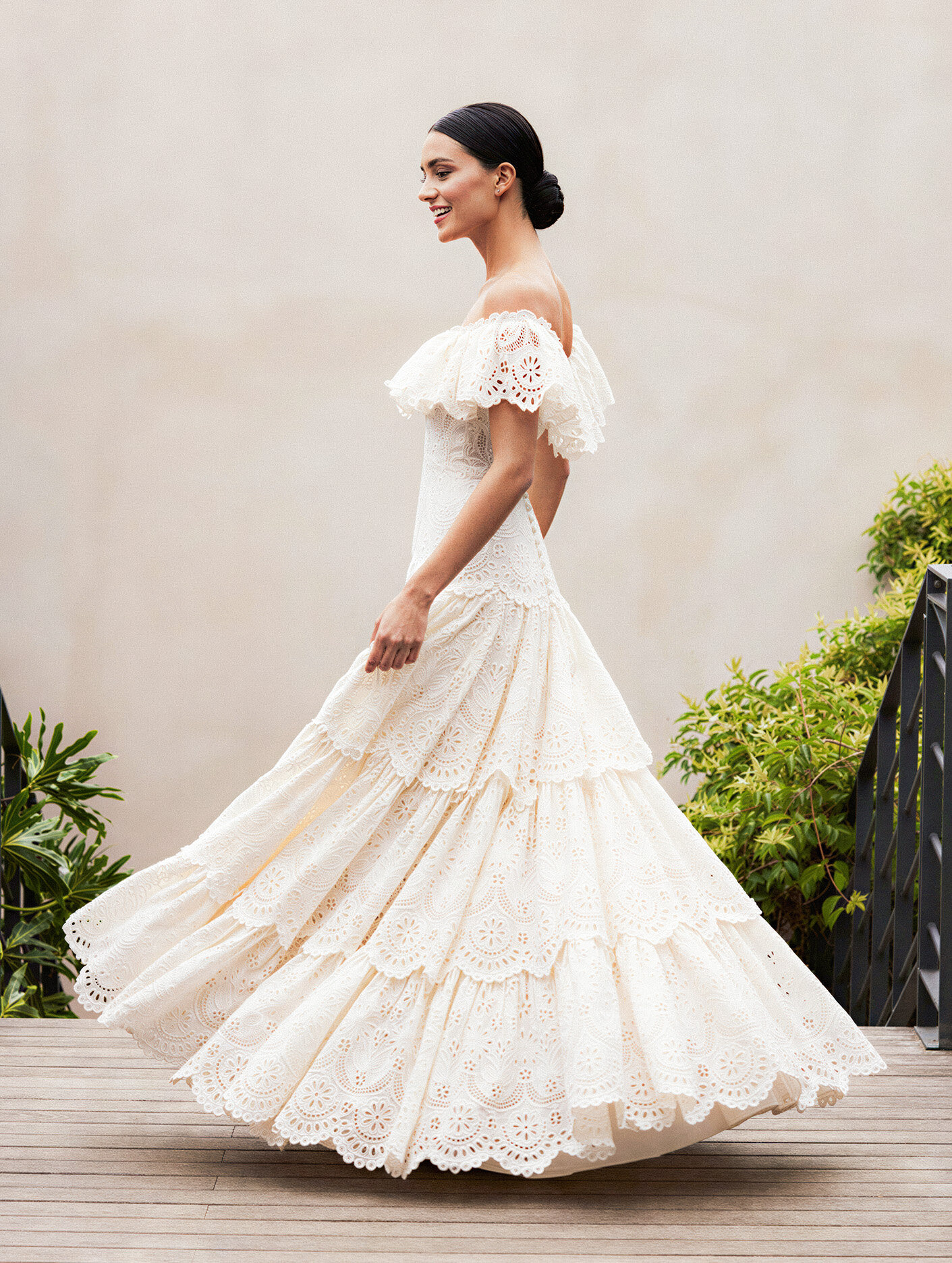 Mexico destination wedding dress photography