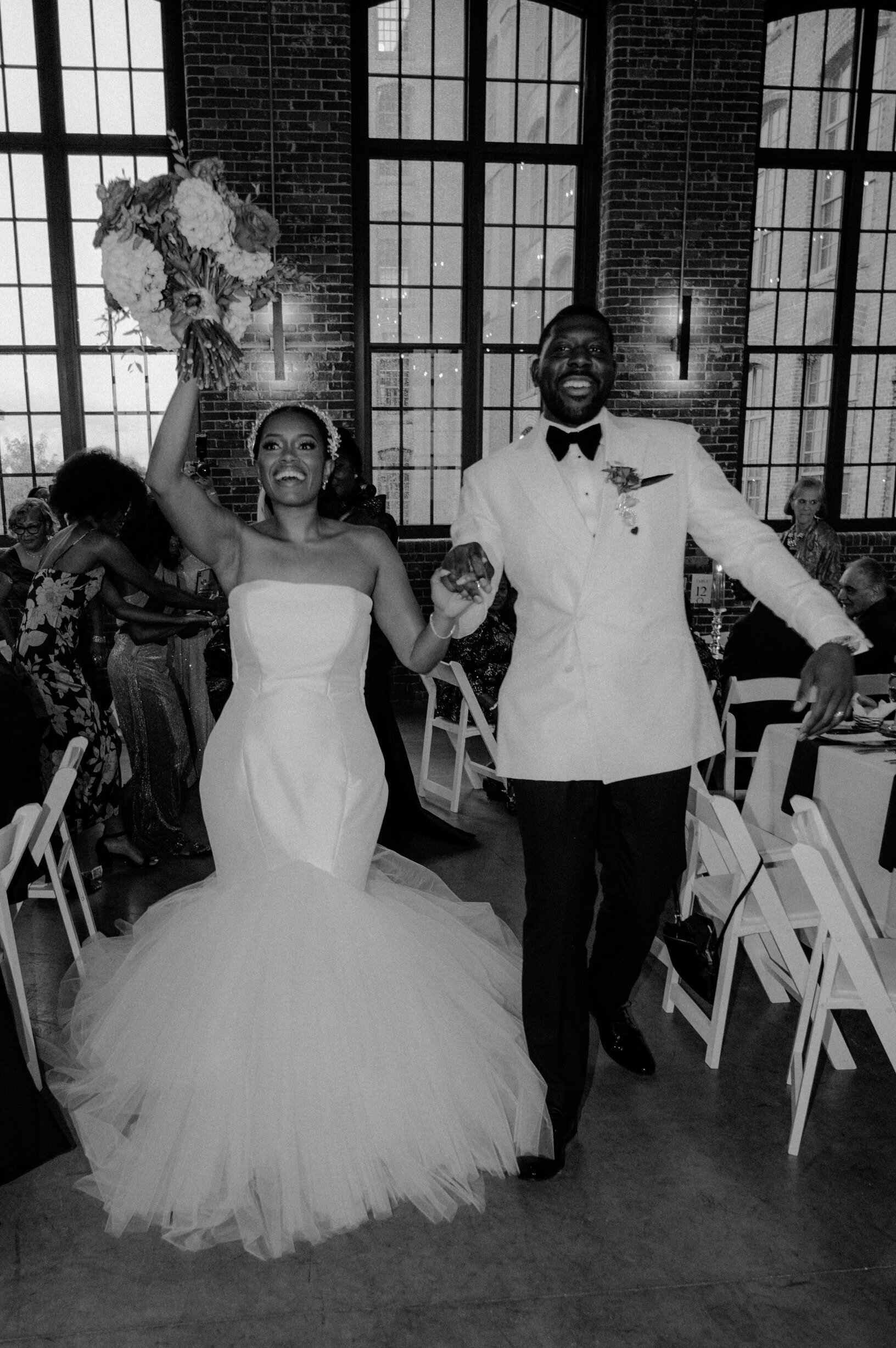 entrance of the bride and groom