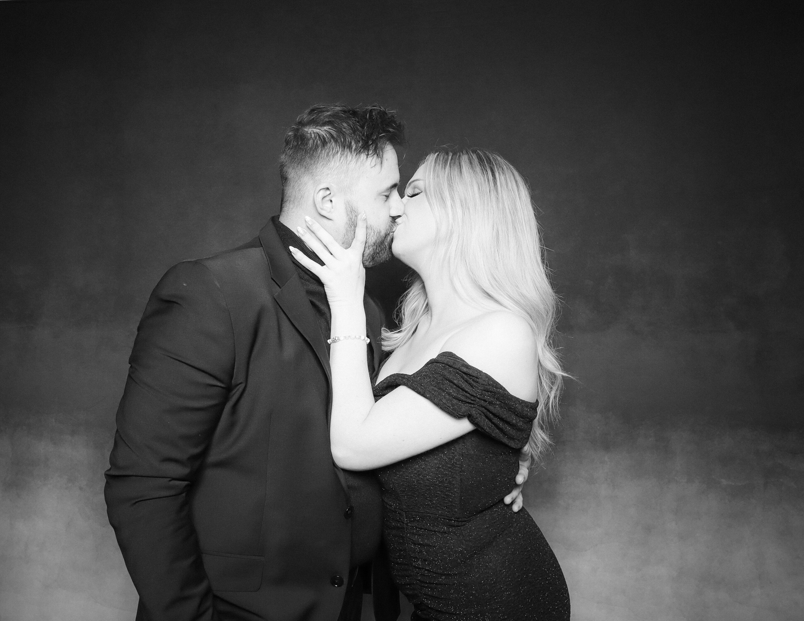 Orlando wedding photo booth setup with elegant backdrop