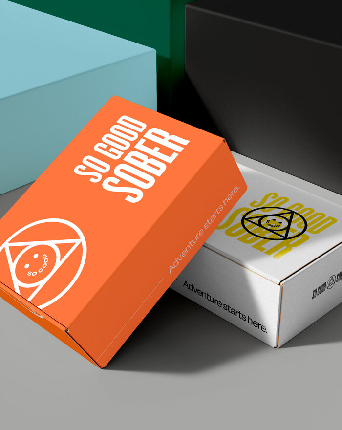 Packaging design for So Good Sober