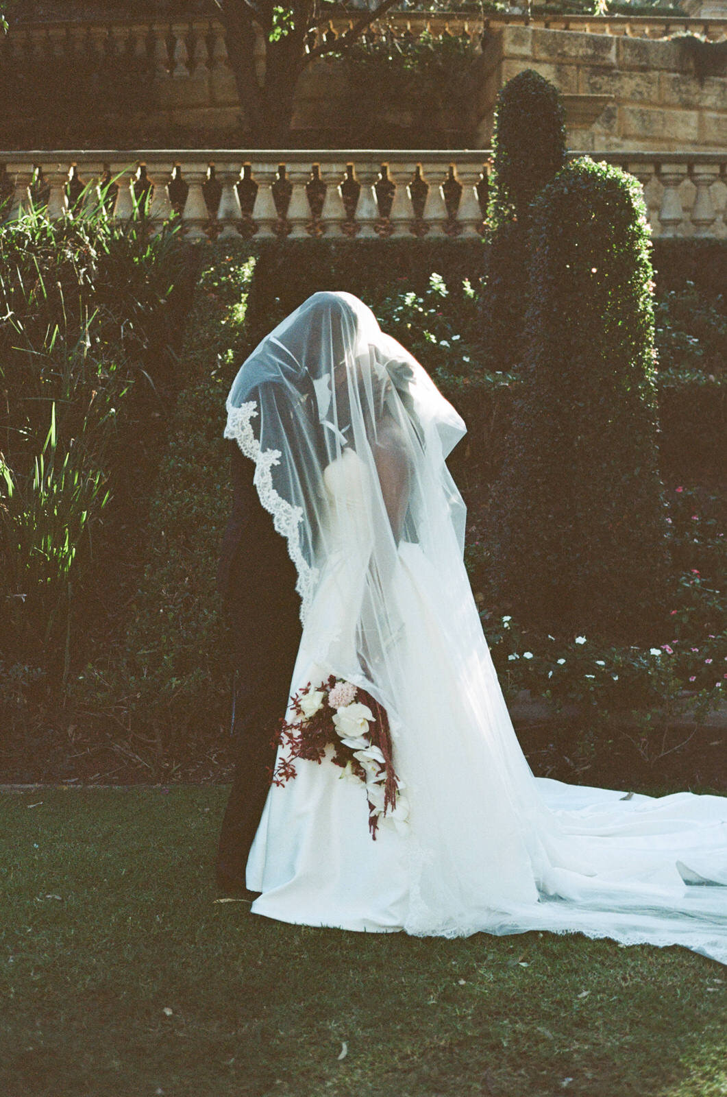 Perth wedding photograph captured on analogue film at Caversham House