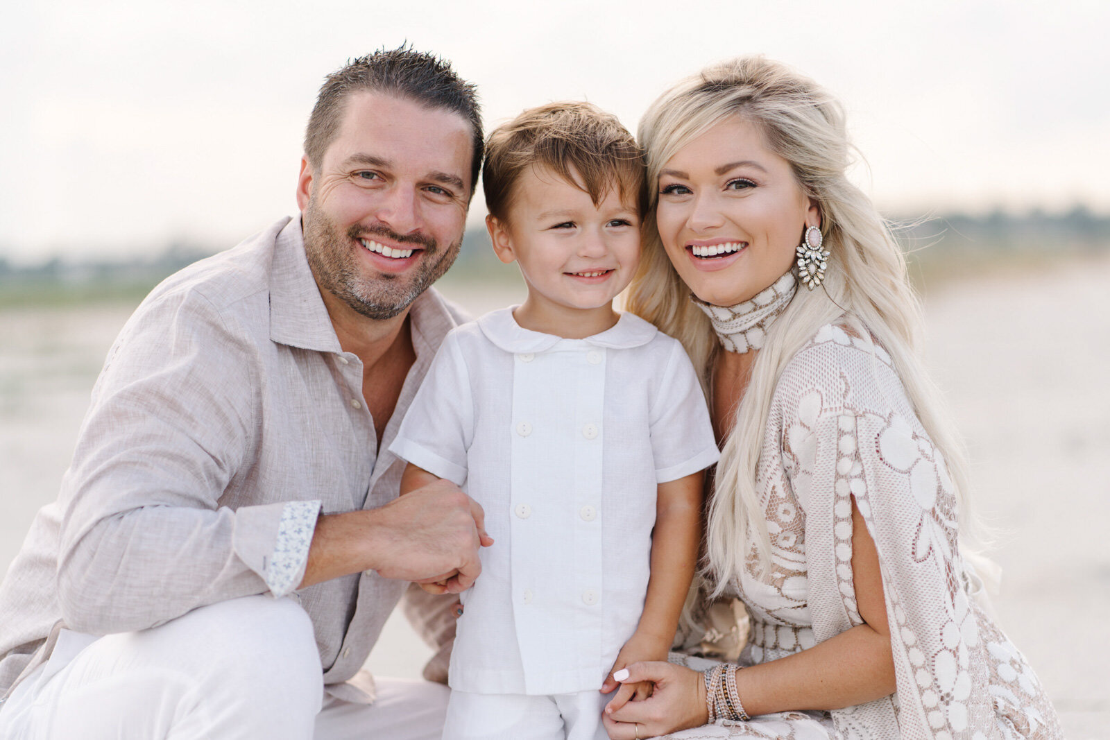 Family beach portrait at sunset in Myrtle Beach SC by family photographer Pasha Belman