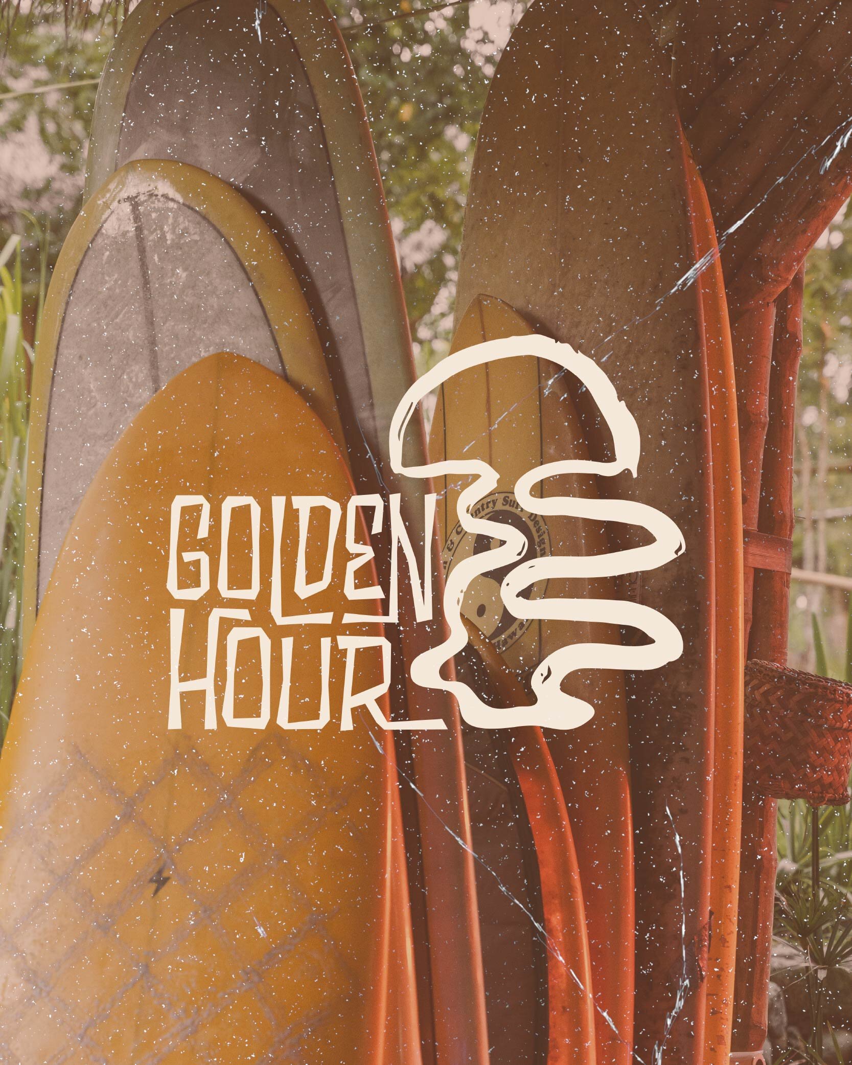 Golden Hour SUP and surf school tropical boho branding
