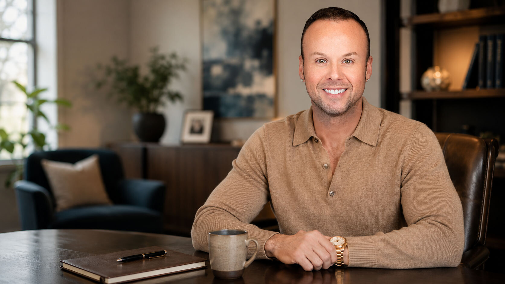 Dr. Mike at his desk