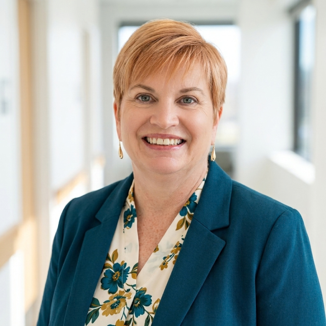 Ginger Hilton, founder of Nautilus Operations Consulting, in her office