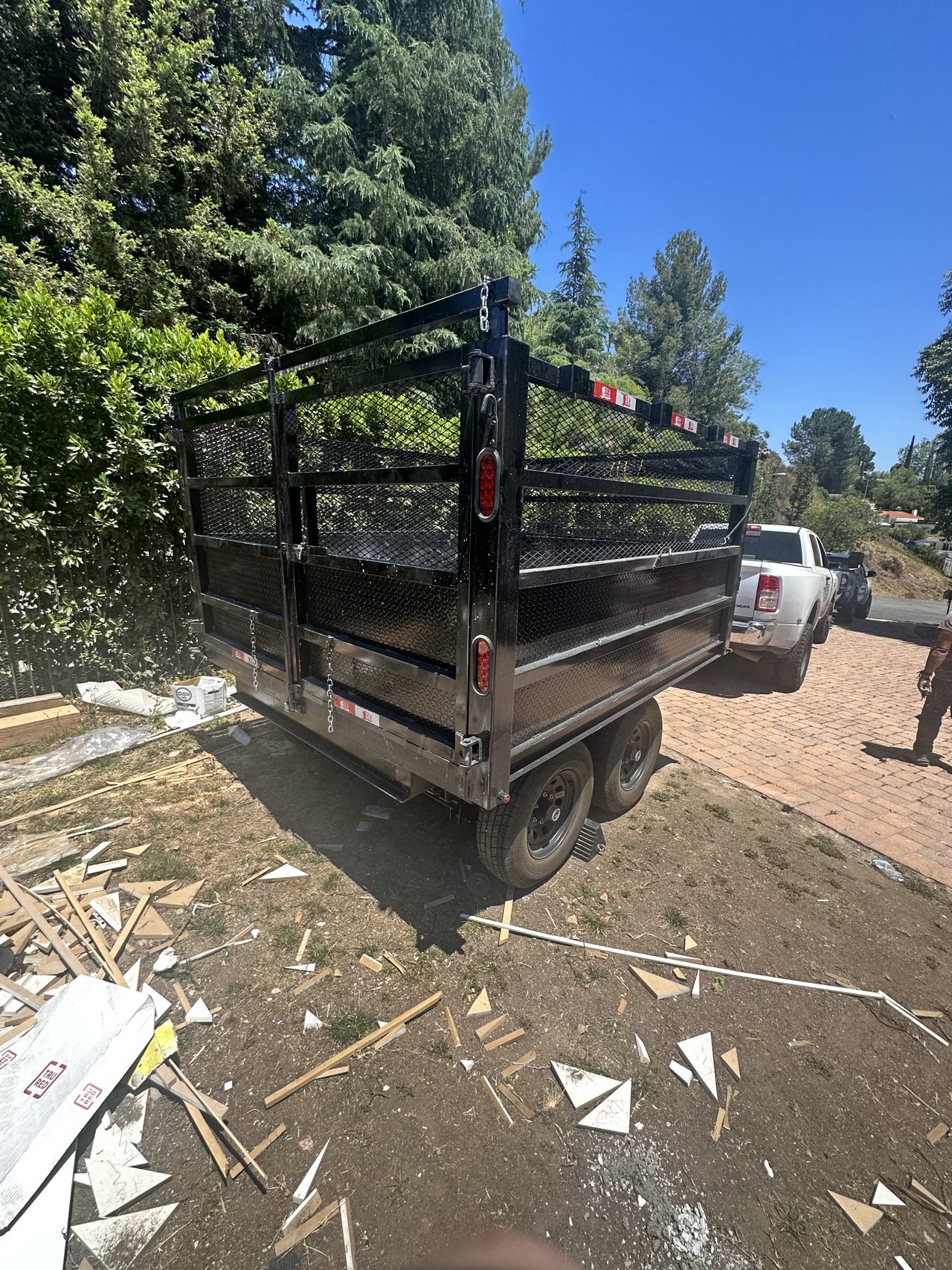 The Load Dumper trailer at an active home project