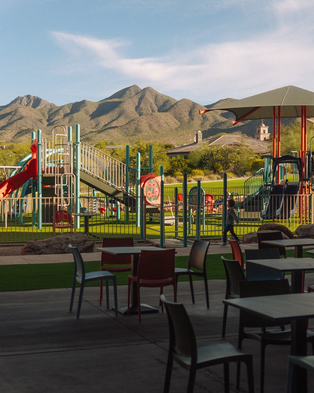 Onsite outdoor playground at Trailhead Coffee