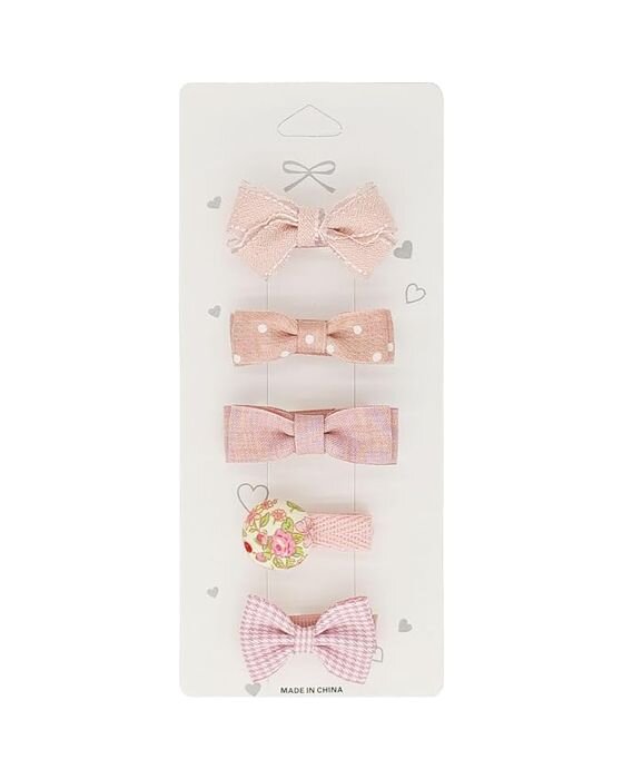 Blush Bow Clip Set — Bows & Headbands fall family photo outfit idea
