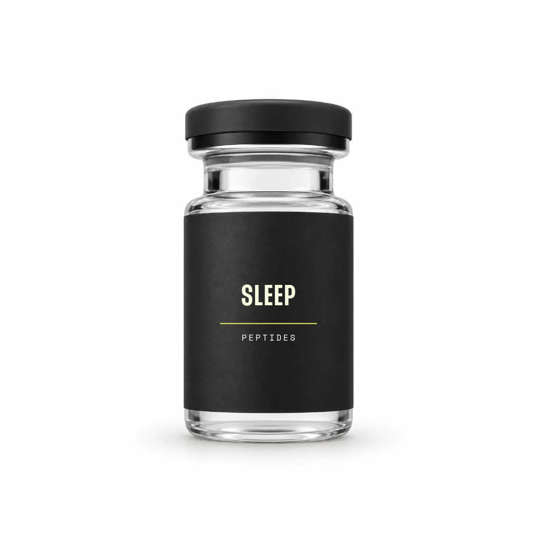 Illustration of a vial labeled sleep