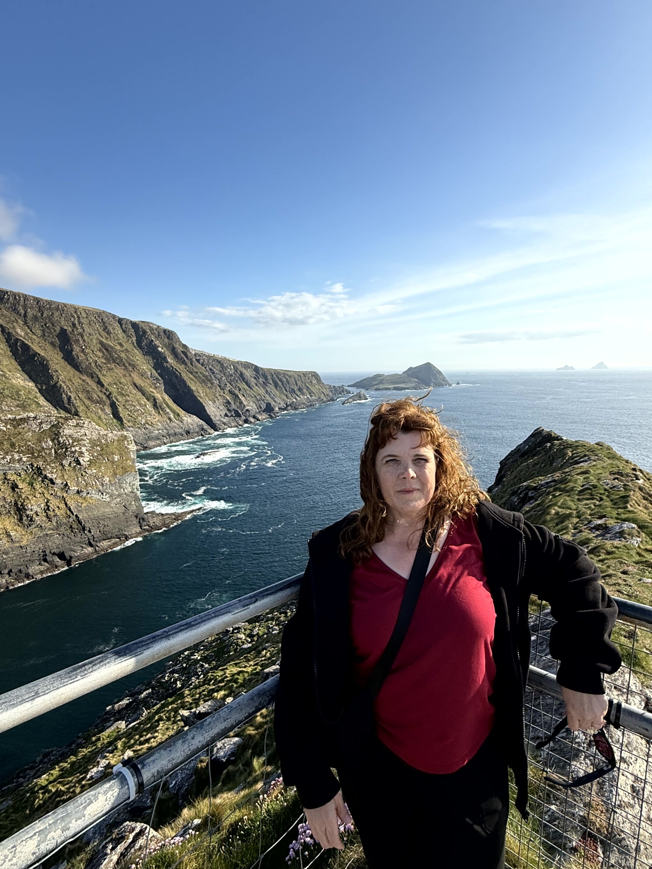 Karla at the Kerry Cliffs, Ireland