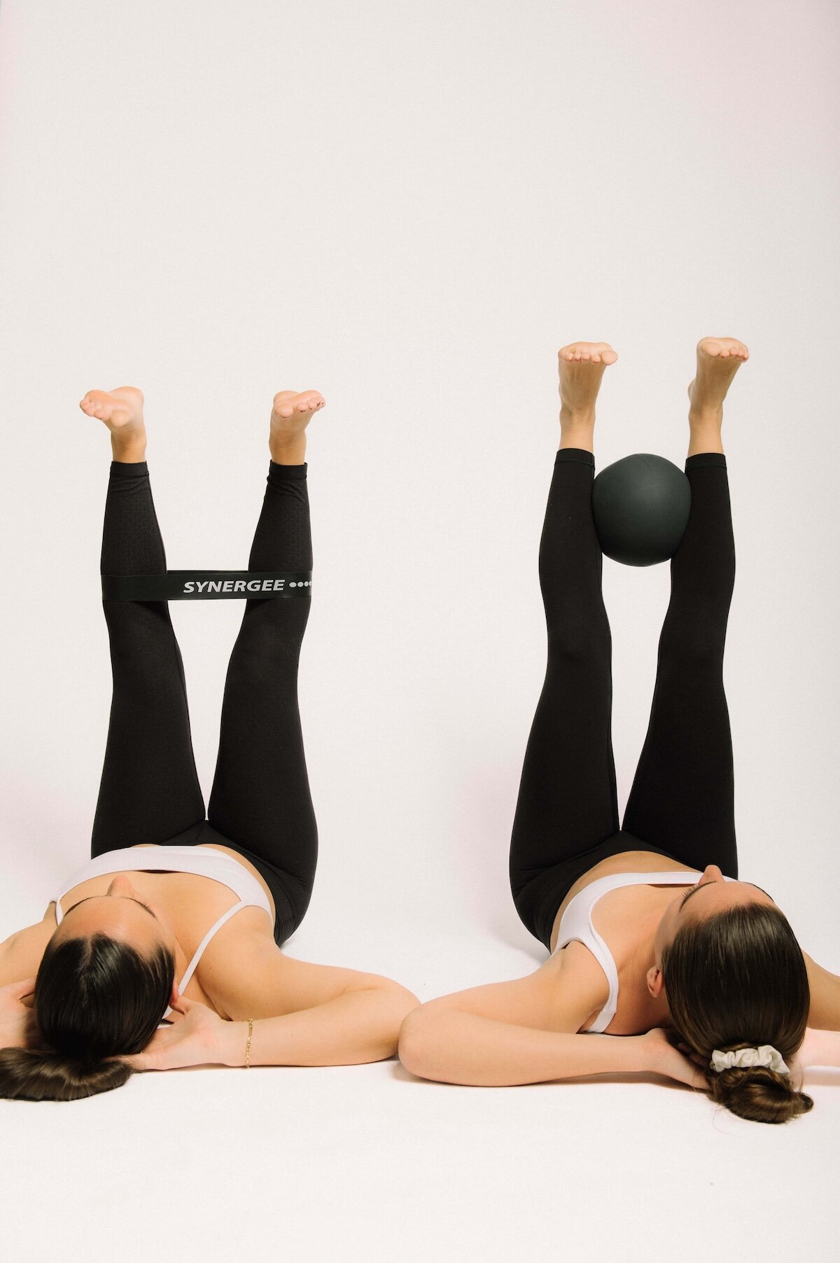 Two people relaxing after a workout