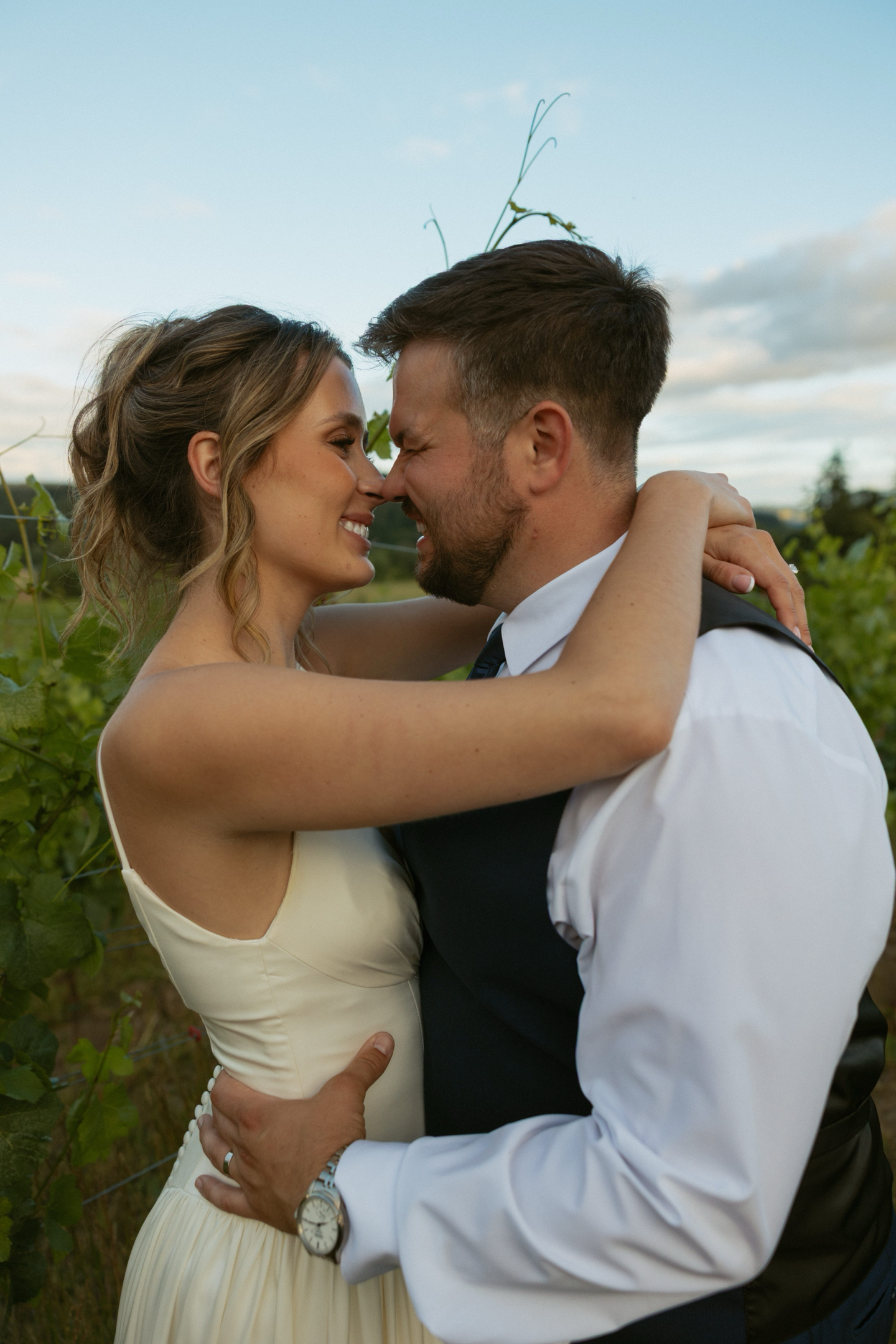 Jena and Jerrod embracing