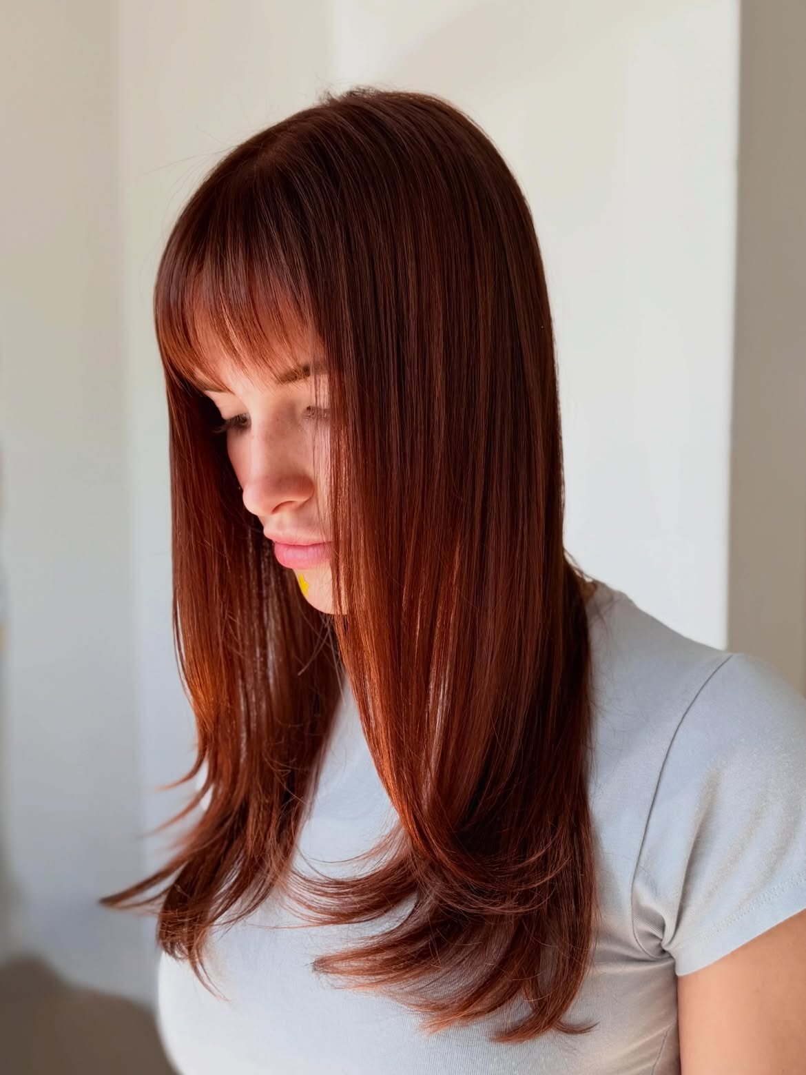 Red hair color at Echelon Salon, Eagle, Idaho