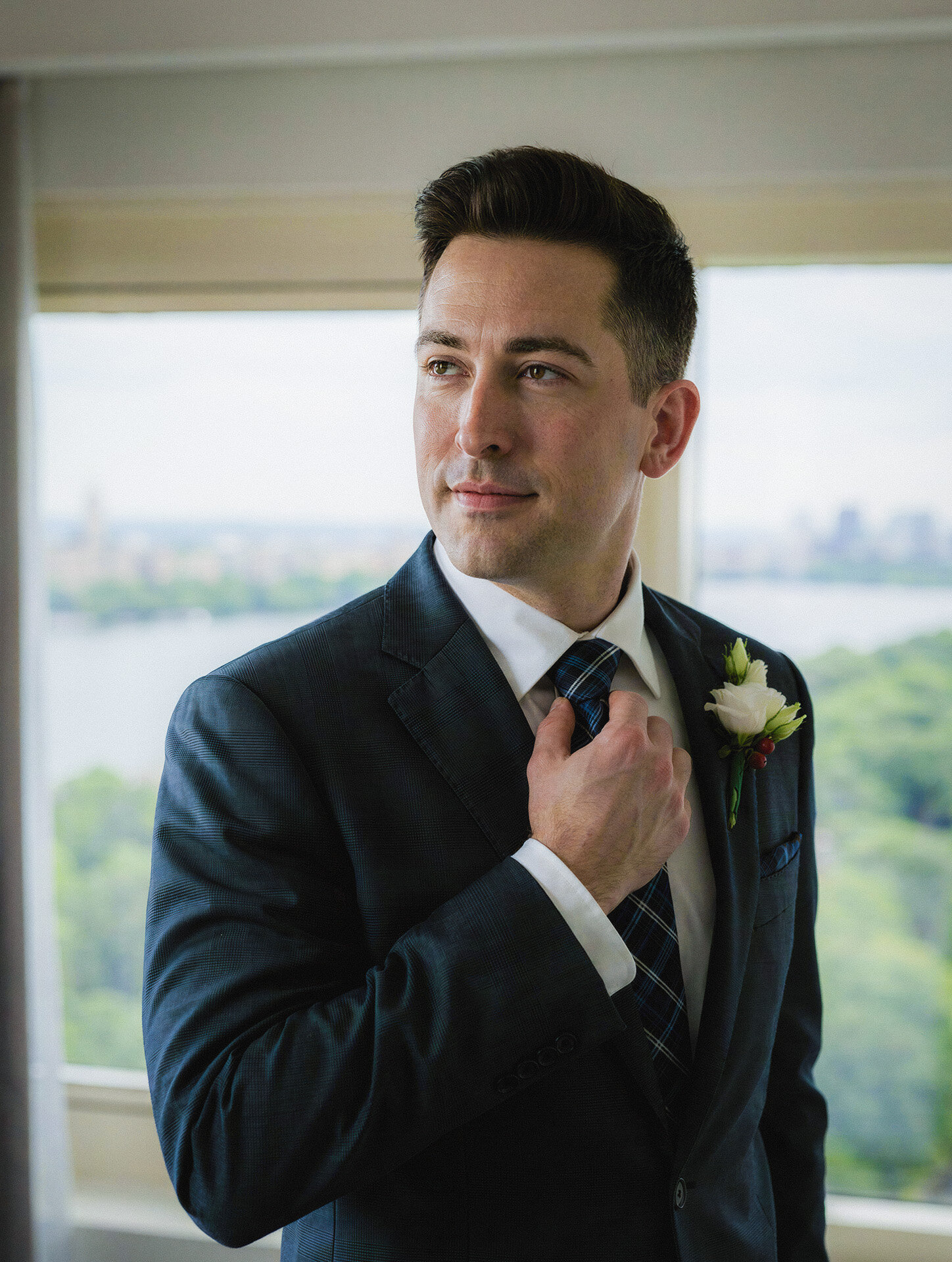 New York City groom getting ready photographed by 4Karma Studio