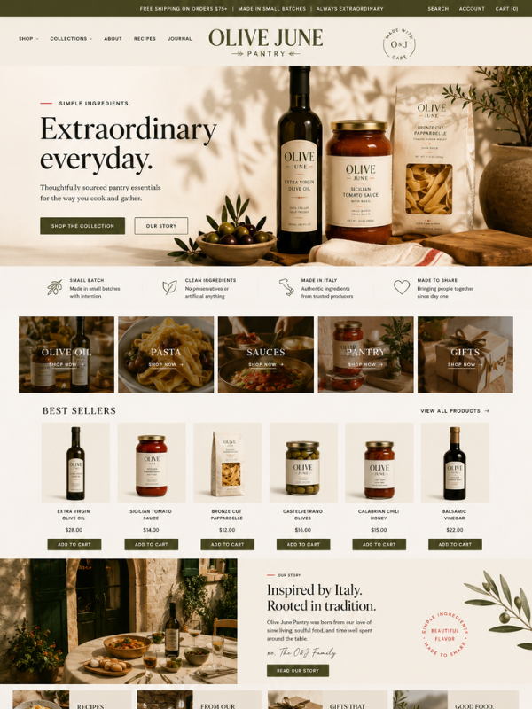 Ecommerce website portfolio project