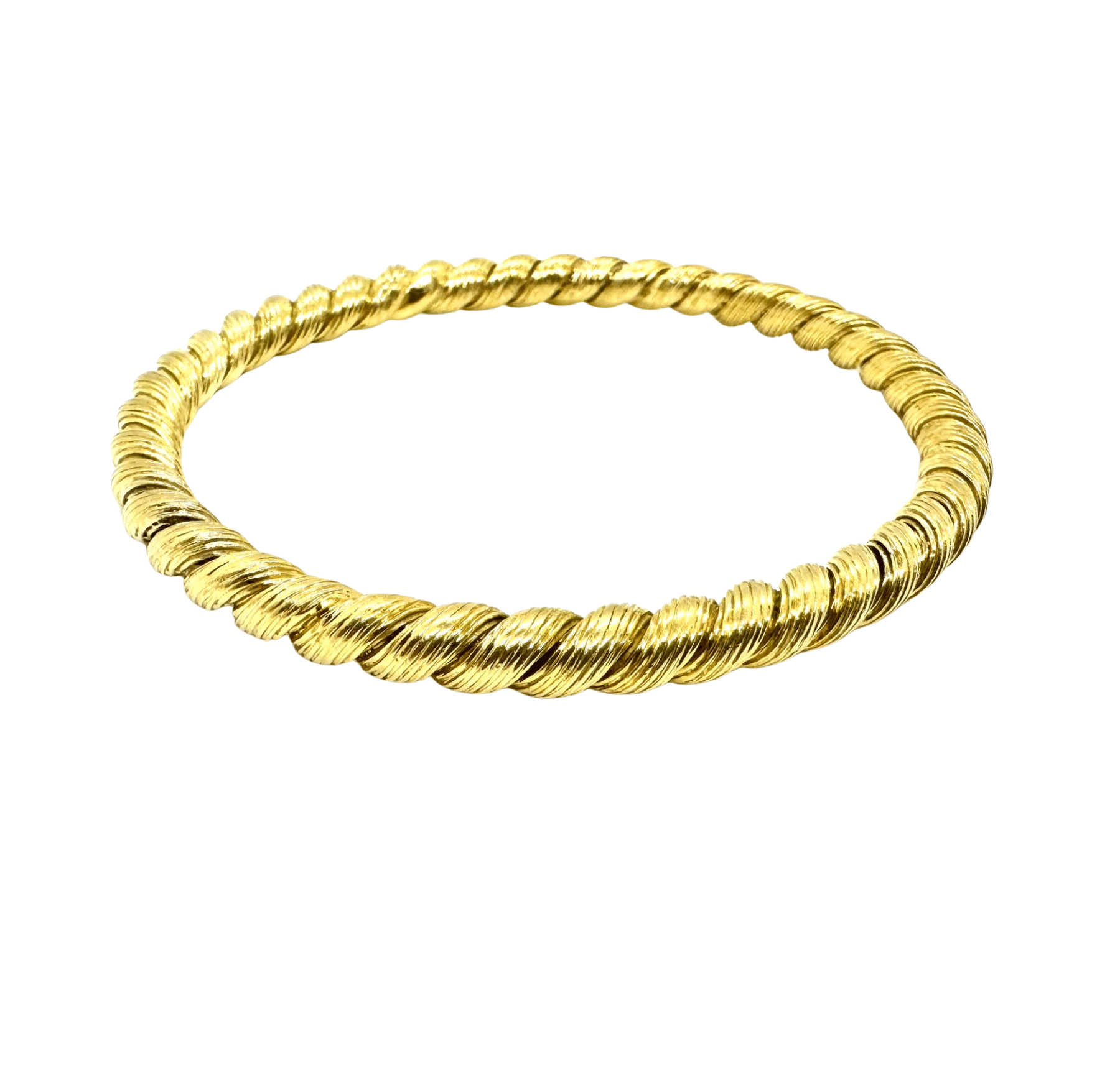 18k Yellow Gold Twisted Rope Bangle