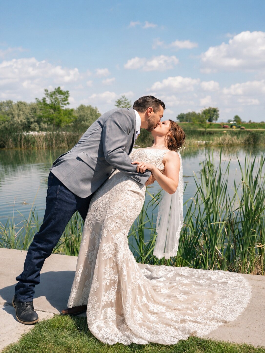Editorial wedding portrait at Frank G. Bonelli Regional Park