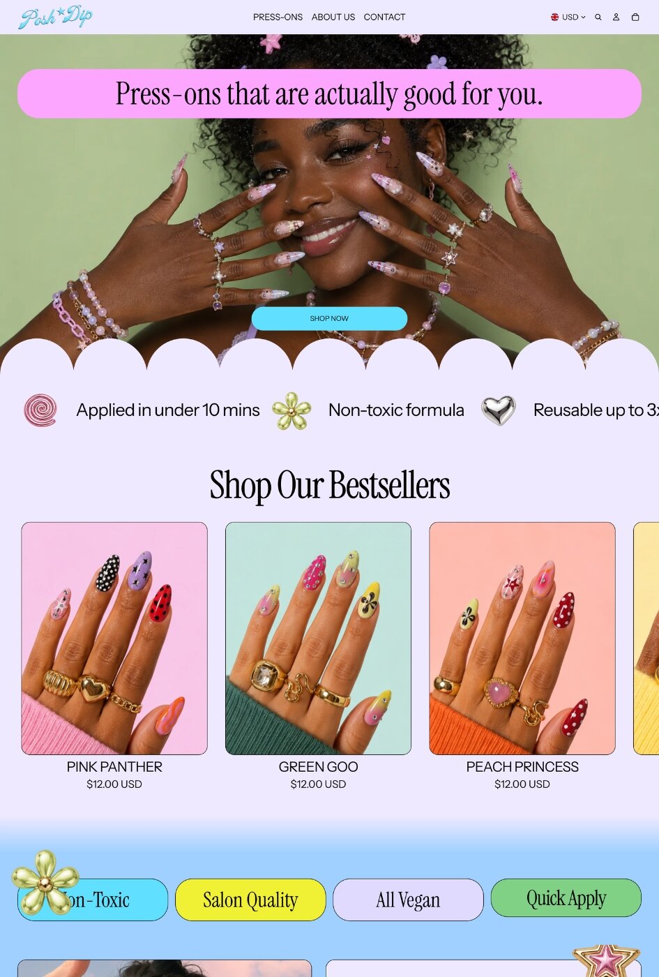 dtc brand design and custom shopify build
