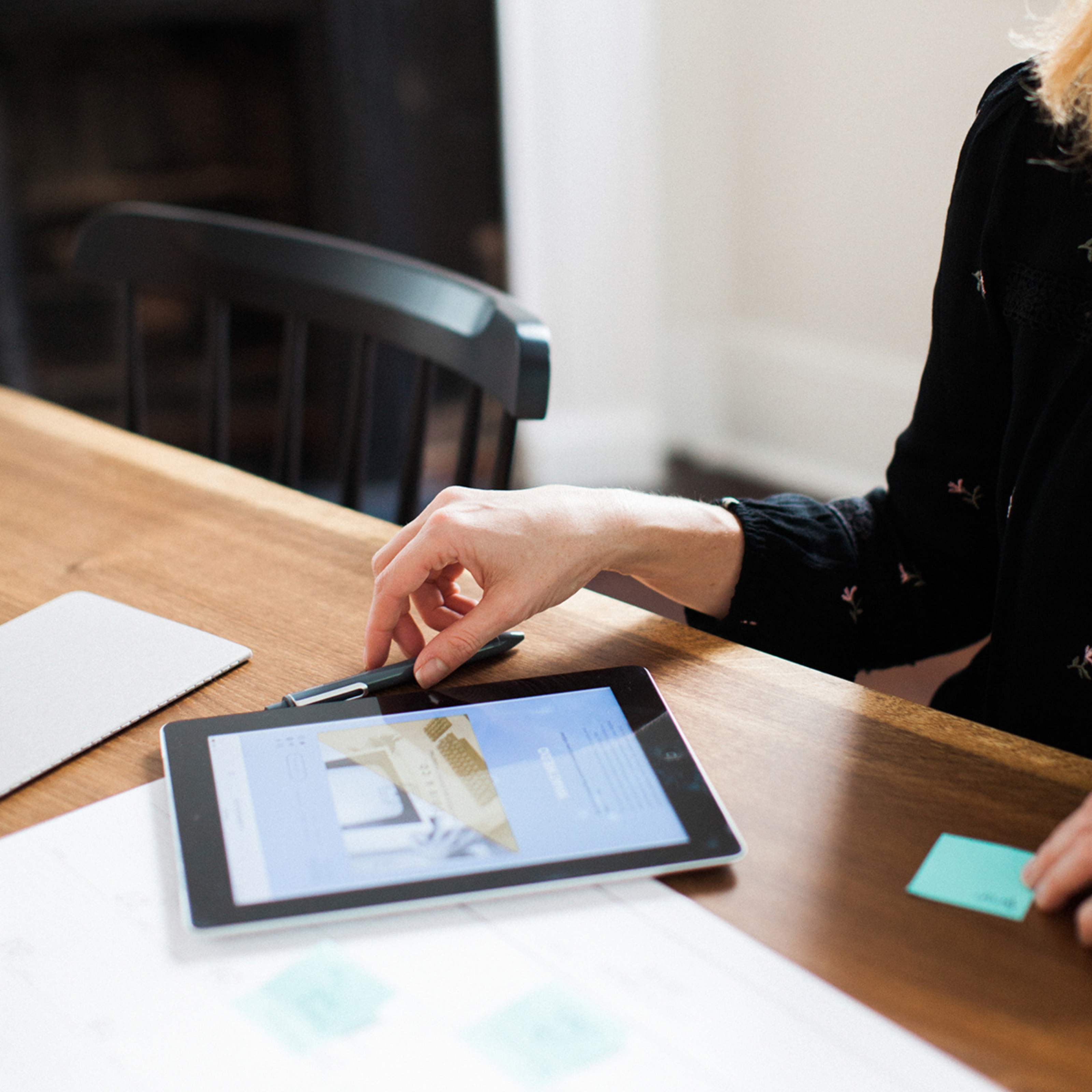 A custom franchise training academy on a tablet