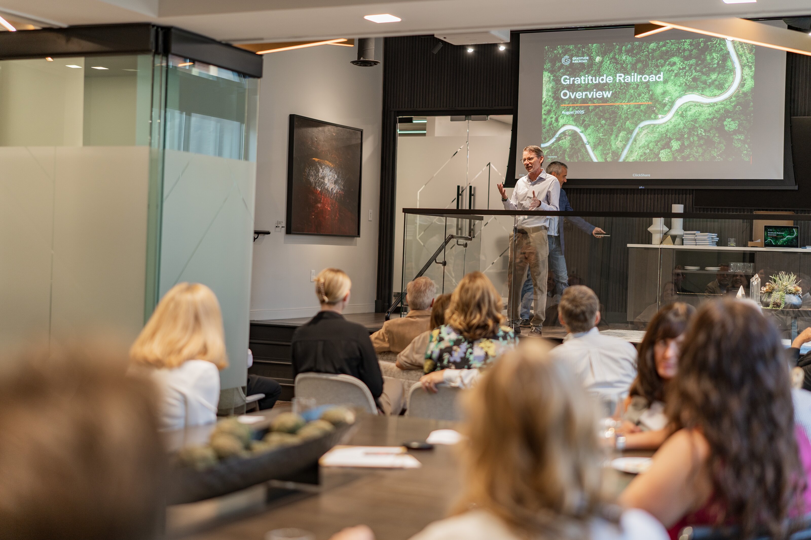 Presentation to a full room