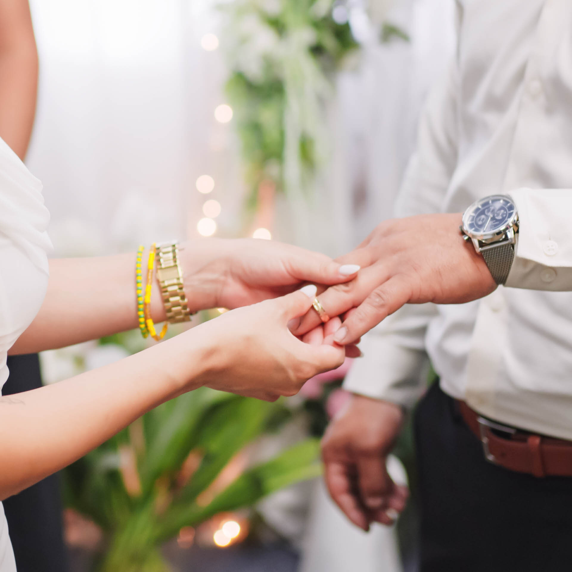Wedding ring exchange