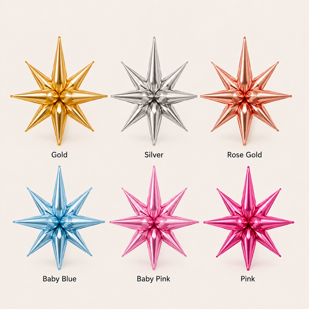 Mylar starburst colors