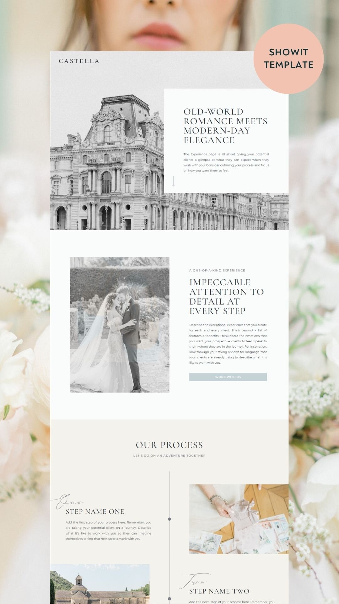 Castella Showit website template
