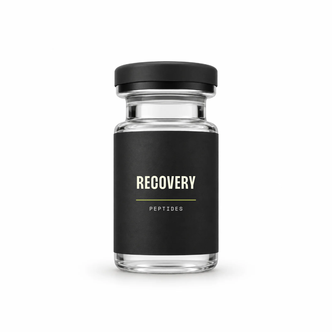 Illustration of a vial labeled recovery