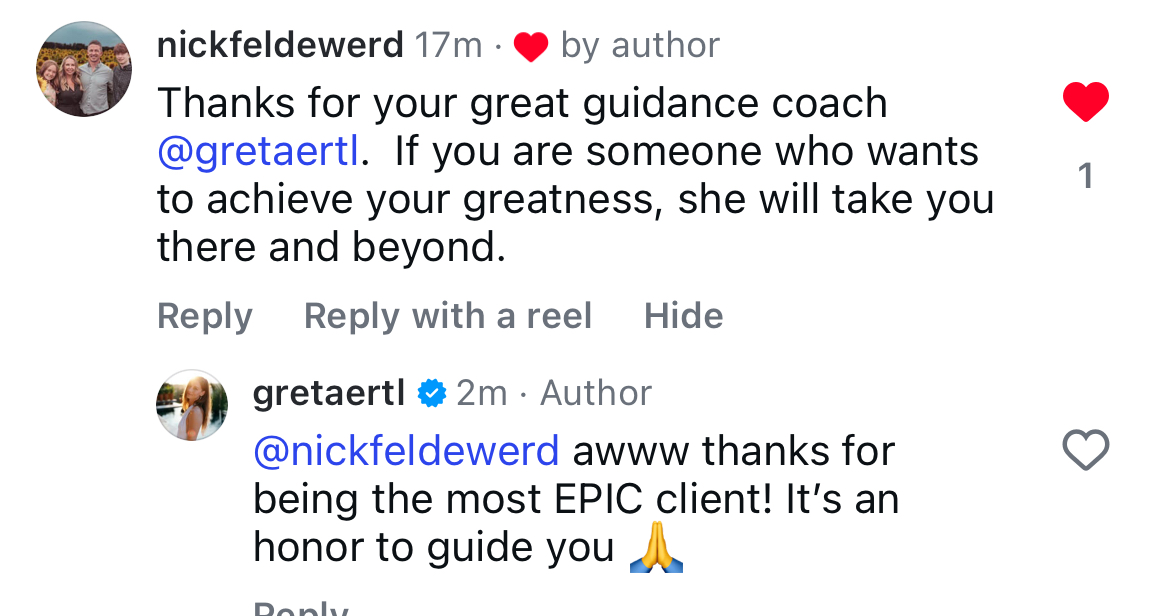 Greta Ertl – Life Coach – Client Testimonial