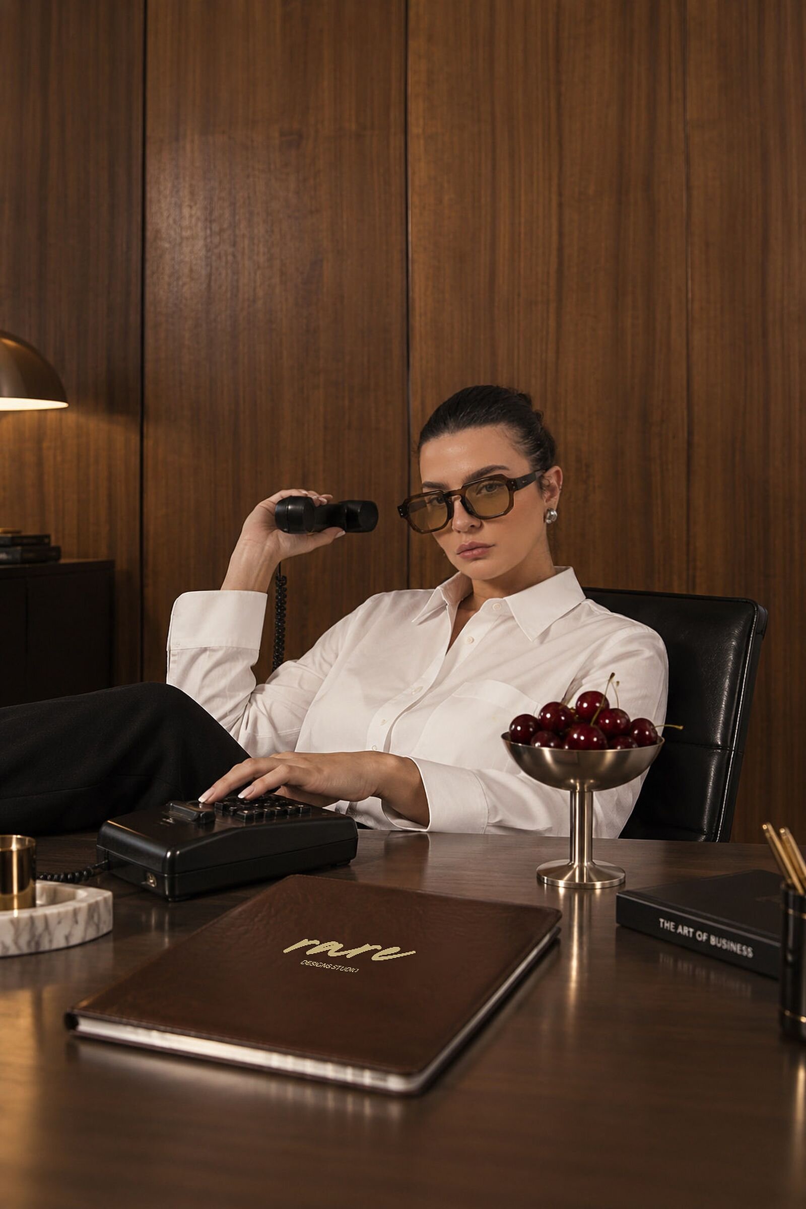 Fariha Kohi, founder of Rare Designs Studio, at her desk