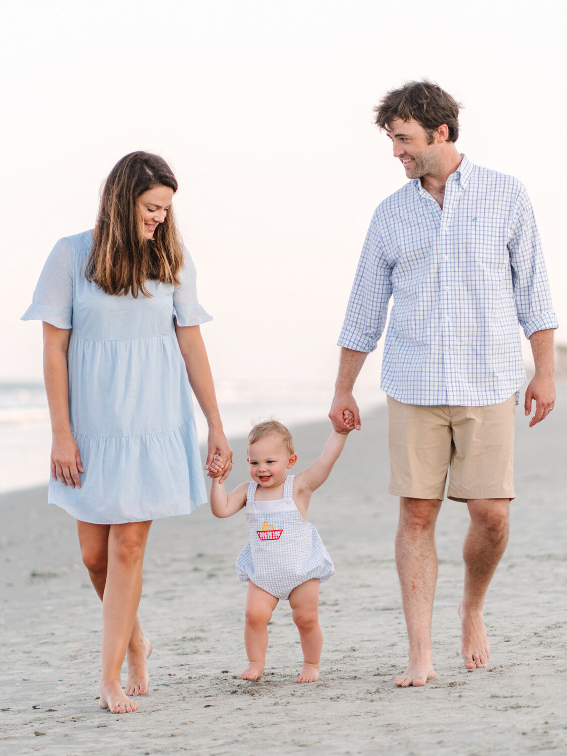 Kiawah Island family photographer beach session at sunset on Beachwalker Beach